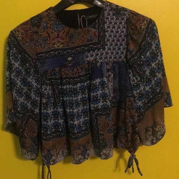 Zara Tops - ZARA Colorful Cropped Blouse